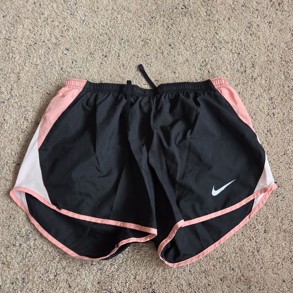 Nike Women's Black and Pink Running Shorts